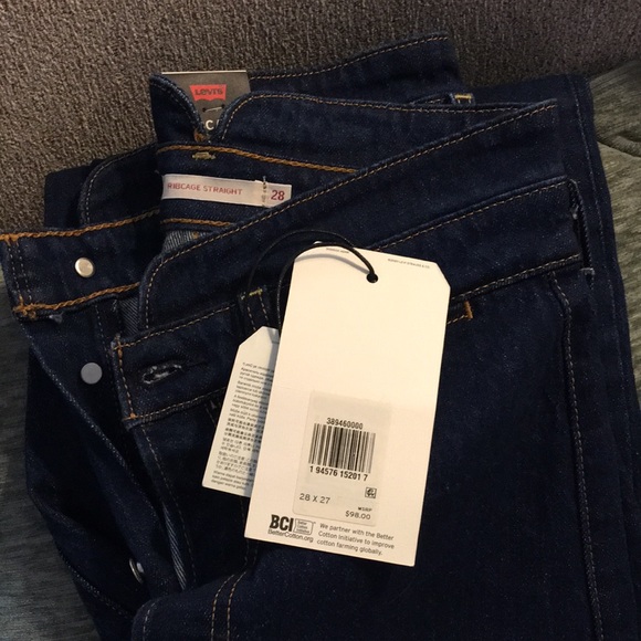 NWT Levi’s ribcage button straight jeans size 28 - Picture 2 of 7